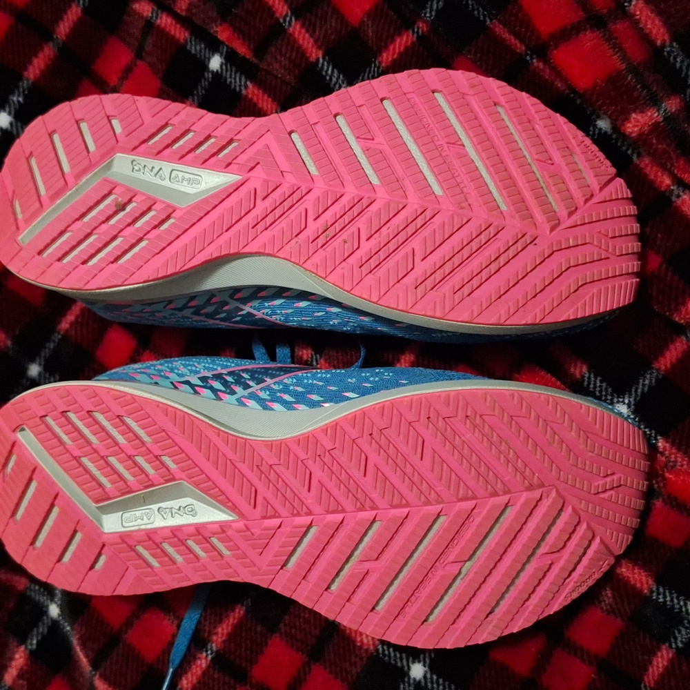 Brooks Teal and Pink Running Shoes - Picture 2 of 4